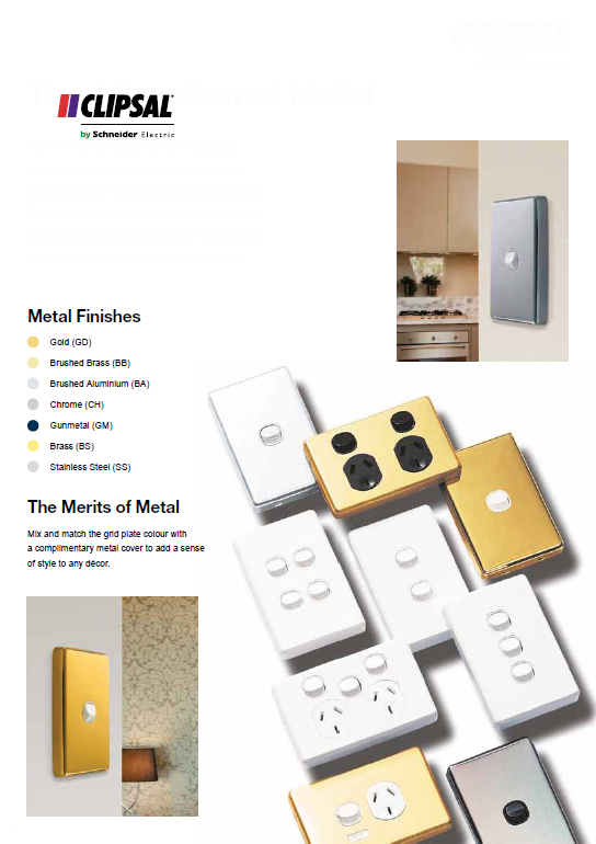 CLIPSAL奇胜开关和插座Switches and Socket outlets