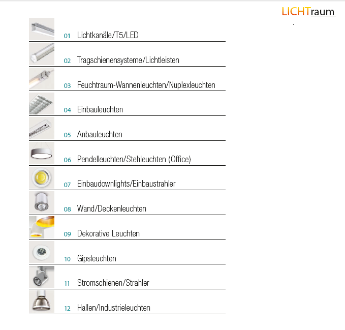 LICHTraum照明- 灯具，照明控制和配件 ... ...