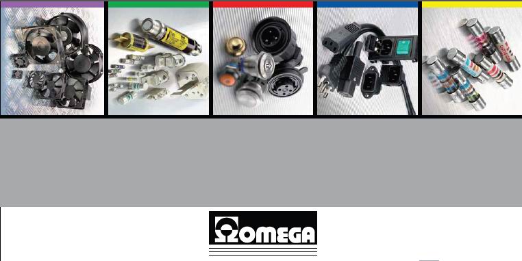 OMGEA 熔断器，端子，插头和插座，电子开关，信号灯，风扇Fuses, Terminals, Plugs and sockets, Electronic switches, Signal lamps, Fans ......